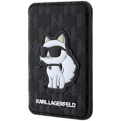 Картхолдер Karl Lagerfeld Apple с MagSafe Monogram NFT Choupette чёрный (KLWMSPSAKHCK)