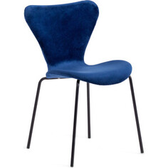 Стул TetChair Jacobsen soft (mod DC 103) металл/флок 59x45,5x84,5 синий