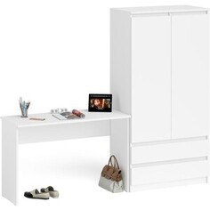 Комплект СВК Мори Стол письменный МСП1200.1 + Шкаф МШ900.1, цвет белый