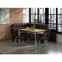 Стол Бител Милан-3 Раздвижной Н.П (Дуб Сонома, Хром Н.П) (BTL10000825)