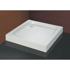 Душевой поддон Cezares 80x80x13 см литой из искусственного мрамора квадратный (TRAY-S-A-80-13-W)