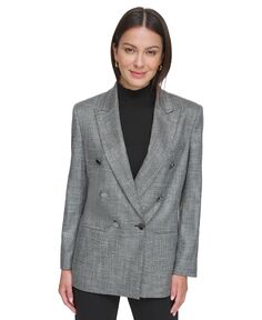 Женский двубортный пиджак с острыми лацканами DKNY