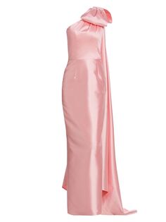 Шелково-шерстяное платье-колонна Alexandra со съемной накидкой Alexia María, розовый