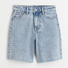 Хлопковые джинсовые шорты-бермуды H&amp;M Liunic, светло-синий H&M