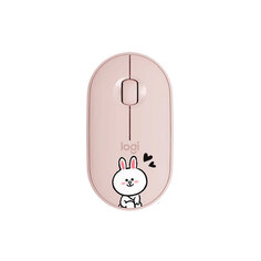 Беспроводная мышь Logitech PEBBLE, розовый Kony Rabbit