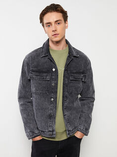 Мужская джинсовая куртка стандартного кроя LCW Casual
