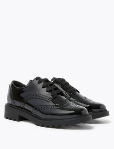 Детские кожаные школьные туфли-броги (13 маленьких - 7 больших) Marks &amp; Spencer, черный