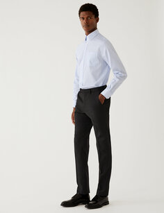 Эластичные костюмные брюки скинни Marks &amp; Spencer, черный