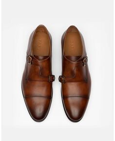 Мужские модельные туфли Prince из натуральной кожи с двойным ремешком монки Taft