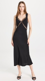 Платье Reformation Provence Silk, черный