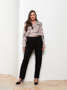 Женские брюки прямого кроя с эластичной резинкой на талии и прямыми карманами LCW Grace