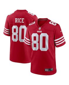 Мужская футболка jerry rice scarlet san francisco 49ers для командных игр на пенсии Nike