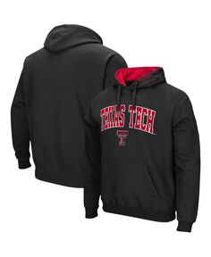 Мужская черная толстовка с капюшоном texas tech red raiders arch and logo 3.0 pullover Colosseum, черный