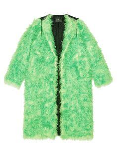 Пальто из искусственного меха Balenciaga, зеленый