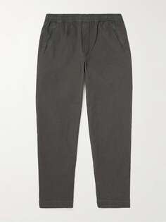 Узкие брюки прямого кроя из хлопка и парусины в сборе FOLK, серый