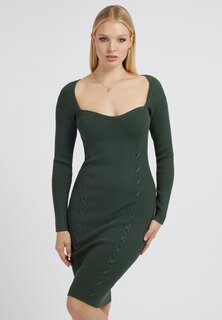 Вязаное платье Guess, зеленый
