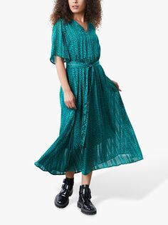 Платье миди Lollys Laundry Sumia, зеленое