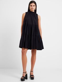 Платье без рукавов из поплина French Connection Rhodes, черное