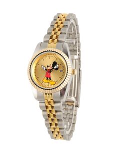 Мужские двухцветные часы Disney Mickey Mouse из сплава серебра и золота ewatchfactory