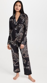 Пижамный комплект Desmond &amp; Dempsey Womens Long Sleeve Jaguar, нави