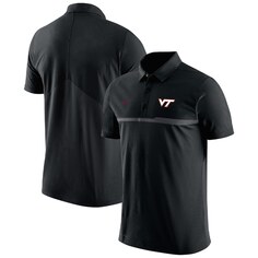Поло с коротким рукавом Nike Virginia Tech Hokies, черный