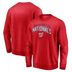 Мужской красный пуловер с логотипом Washington Nationals Gametime Arch Fanatics