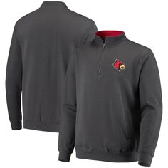 Мужская темно-серая куртка с молнией до четверти с логотипом Louisville Cardinals Tortugas Colosseum