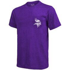 Футболка с карманами Tri-Blend Minnesota Vikings Threads - Фиолетовый с меланжем Majestic