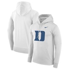 Мужской белый пуловер с капюшоном Duke Blue Devils Performance Nike