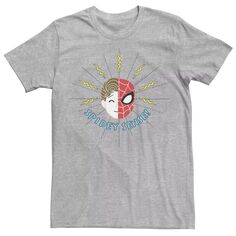 Мужская футболка с портретом и рисунком «Человек-паук вдали от дома» Spidey Sense Marvel