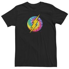 Мужская футболка с логотипом DC Comics Flash Tie Dye и графическим рисунком Licensed Character
