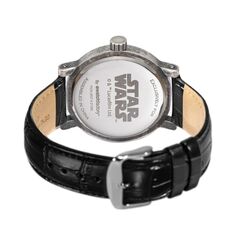 Мужские винтажные черные кожаные часы Star Wars Stormtrooper антикварного серебра Disney