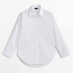 Рубашка Massimo Dutti Cotton Poplin, белый