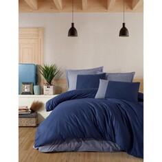 Комплект постельного белья серии Clasy Boutique Pure V3, темно-синий
