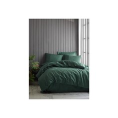 Комплект постельного белья из хлопкового атласа с двойным жаккардовым принтом Hexa Green Cotton box