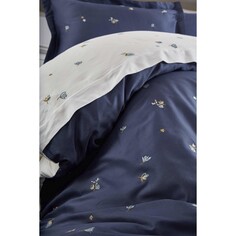 Комплект постельного белья из кружевного хлопкового атласа с вышивкой - шафран Dantela