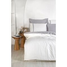 Экокотон, новый базовый Комплект постельного белья королевского размера, 100% органический хлопок, атласный серый, 240X220 см Ecocotton