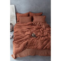 Комплект постельного белья Ecocotton Tara из 100% органического хлопка, муслин, коричневый, 200X220 см