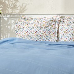 Комплект постельного белья Karaca Home Noya Комплект из 100 % хлопка двойного пике, синий