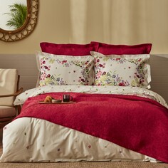 Комплект постельного белья Двойной летний комплект Karaca Home Lisette Pamuk Fusya