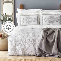 Karaca Home Arlen Grey Комплект постельного белья из 100% хлопка, комплект одеял