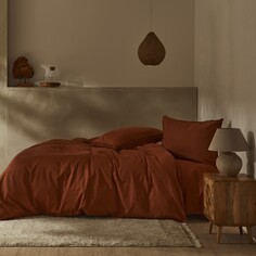Комплект постельного белья Karaca Home Pollen Linen, терракотовый