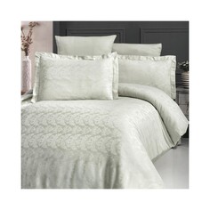Комплект постельного белья Maxstyle из жаккардового атласа, серый Эльза