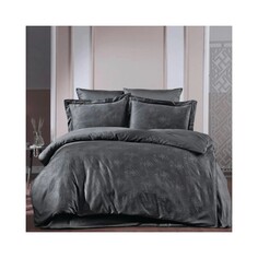 Комплект постельного белья Maxstyle с жаккардовым атласом Giza антрацитового цвета
