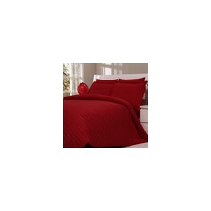 Комплект постельного белья из атласа в двойную полоску Ozdi̇Lek, бордовый Özdilek