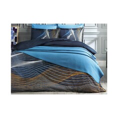 Комплект постельного белья Комплект покрывала и пододеяльника для двуспальной кровати Ozdilek Resumo темно-синего цвета Özdilek