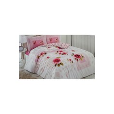 Розовый Комплект постельного белья Özdilek Karen Double Ranforce
