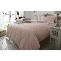 Ozdi̇Lek Комплект постельного белья из атласа в двойную полоску, розовый Özdilek