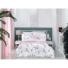 Сарев Эшли Комплект постельного белья из хлопкового атласа для двуспальной кровати Sarev