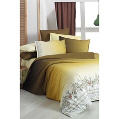 Сарев Терри Желтый Комплект постельного белья из 100% хлопка необычного поплина Sarev